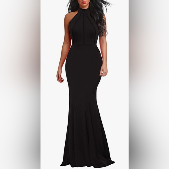 Women's Elegant Chic Halter Neck Sleeveless Solid Stretchy - Picture 1 of 5